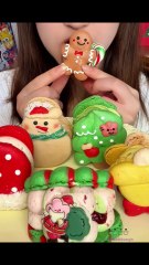 Mukbang ASMR || Christmas Special 2024 | Macrons...#asmr #mukbang #dessert #christmas