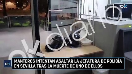 Manteros intentan asaltar la Jefatura de Policía en Sevilla tras la muerte de uno de ellos