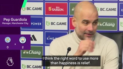 Guardiola's relief as Manchester City win