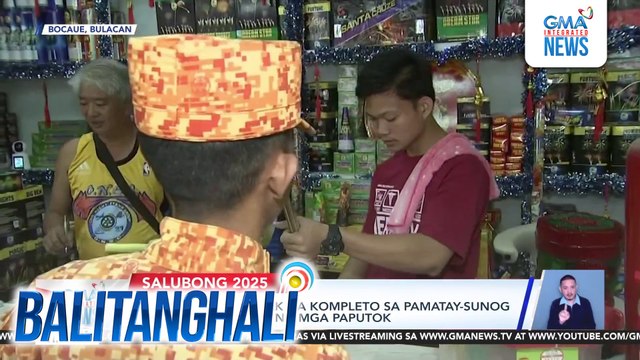 BFP Bocaue, tinitiyak na kompleto sa pamatay-sunog ang mga tindahan ng mga paputok | Balitanghali