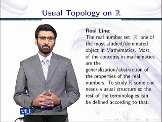 Lecture 16 Usual Topology on R in Urdu