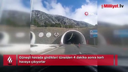 Bu tünelden geçenin havası değişiyor! Kaydettiği bu video ile ispatladı