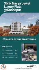 Premium 3 BHK flats for Sale In Kondapur, Hyderabad | #flatsforsale | #ssconstructions