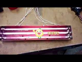 Client is testing 370mm 220v 650w halogen infrared heating lamps infrared emitters