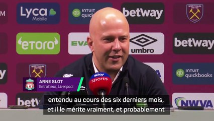 Slot : "Salah est extraordinaire, sans aucun doute"
