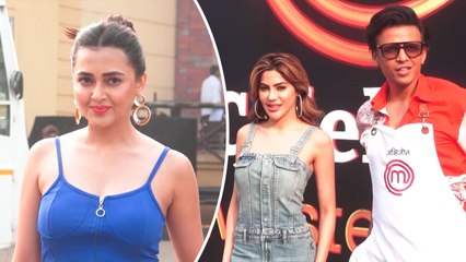 Laughter Chefs: Nikki Tamboli, Tejasswi Prakash & Abhijeet Sawant's Fun Chit-Chit With Paps