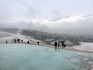 Pamukkale yaz-kış dolu: Milyonlar resmen akın etti!