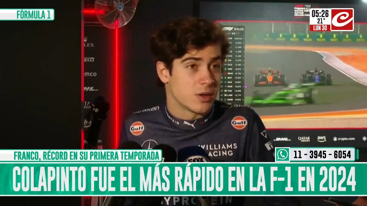 Franco Colapinto fue el piloto más rápido en la Fórmula 1