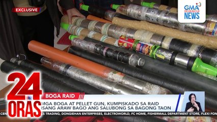 Mga boga at pellet gun, kumpiskado sa raid isang araw bago ang salubong sa Bagong Taon | 24 Oras