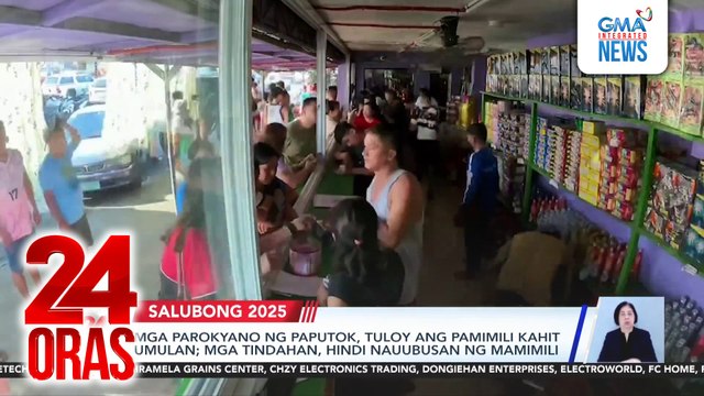 Mga parokyano ng paputok, tuloy ang pamimili kahit umulan; Mga tindahan, hindi nauubusan ng mamimili | 24 Oras