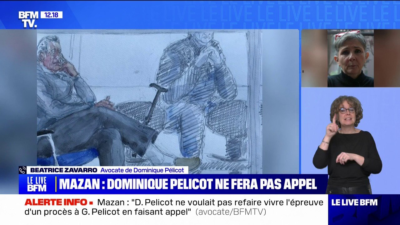 Procès des viols de Mazan: "Il y a eu réflexion" sur l'appel, explique Me Béatrice Zavarro, avocate de Dominique Pelicot