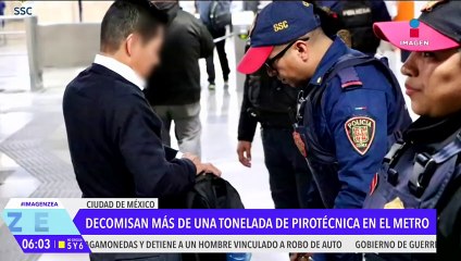 Decomisan más de una tonelada de pirotecnia en el Metro de la CDMX
