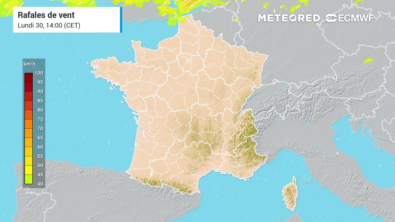 Des rafales tempétueuses en France pour débuter...