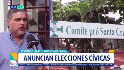 El 6 de enero inicia el proceso eleccionario para el Comité Cívico pro Santa Cruz