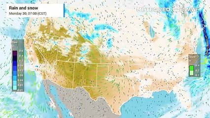 Potent front moves across Central USA