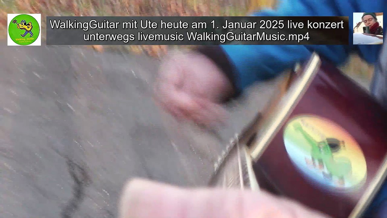 WalkingGuitar mit Ute heute am 1. Januar 2025 live konzert unterwegs livemusic musique WalkingGuitarMusic_edit