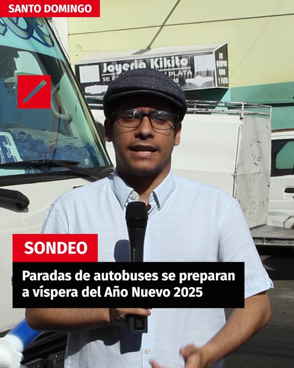 Paradas de autobuses se preparan a víspera del Año Nuevo 2025 