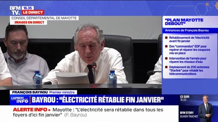 Mayotte: la rentrée scolaire aura lieu "établissement par établissement à partir du 13 janvier", déclare François Bayrou