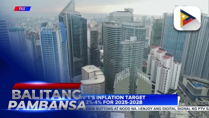 BSP sees PH inflation rate to settle within 2.3%-3.1% in December; Gov’t’s inflation target at 2%-4% for 2025-2028