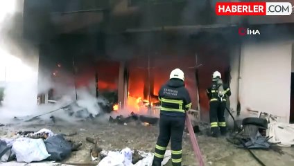 Bafra'da Tekstil Atölyesinde Yangın