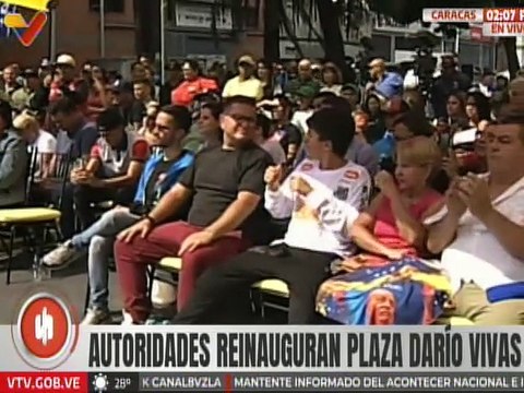 Alcaldía de Caracas reinaugura la Plaza Darío Vivas en las Fuerzas Armadas