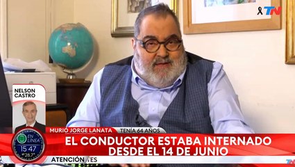 Nelson Castro se quebró al hablar de la muerte de Jorge Lanata.