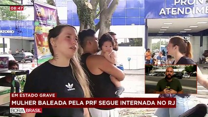 Jovem baleada pela PRF no Rio tem melhora no quadro de saúde