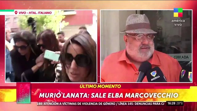 Así fue la dolorosa aparición de Elba Marcovecchio tras la muerte de Jorge Lanata