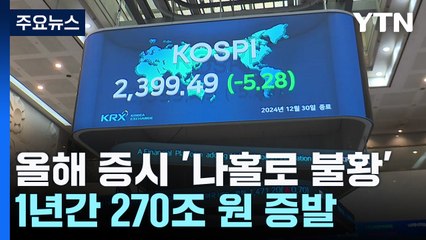 1년간 270조 원 증발한 한국 증시...환율 180원 상승 / YTN