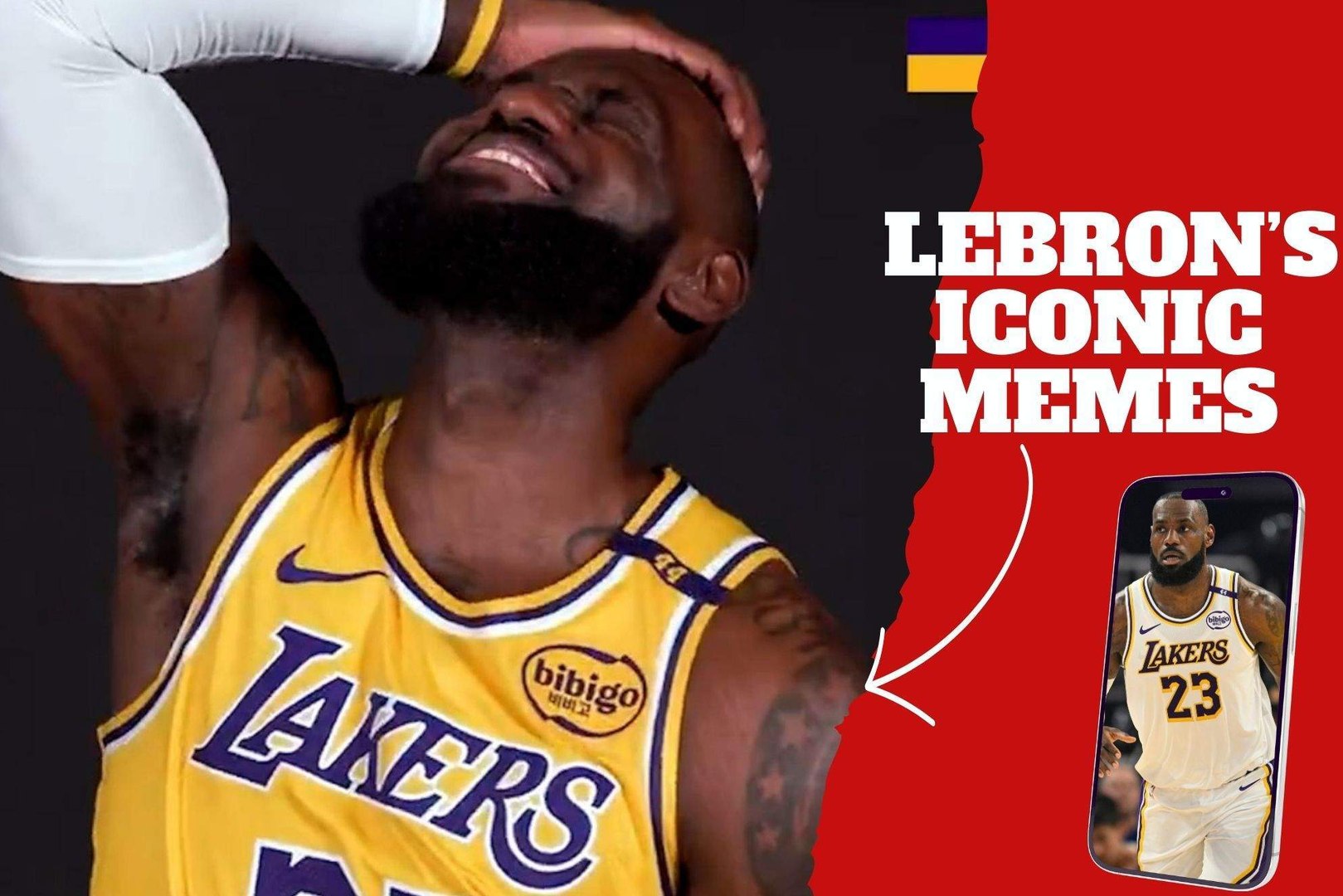 LeBron James laughs at himself as he recreates some of his most famous memes in his 40th birthday