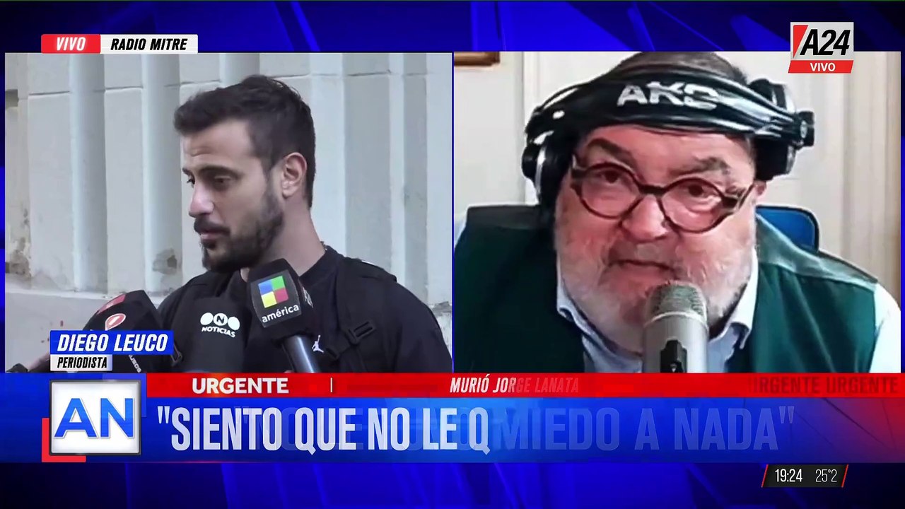 🔴MURIÓ JORGE LANATA:  DIEGO LEUCO ROMPE EN LLANTO A LA SALIDA DE RADIO MITRE
