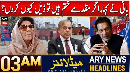 ARY News 3 AM Headlines | 31st Dec 2024 | Bani ne kaha, agar muqadme khatam hain to deal kyun karon?