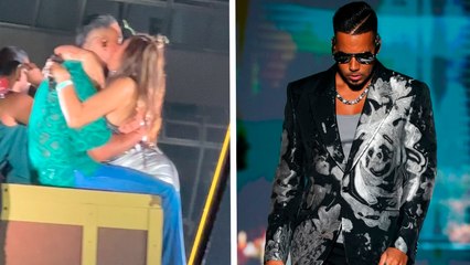 Romeo Santos se besa con mujer en pleno concierto y le piden el divorcio