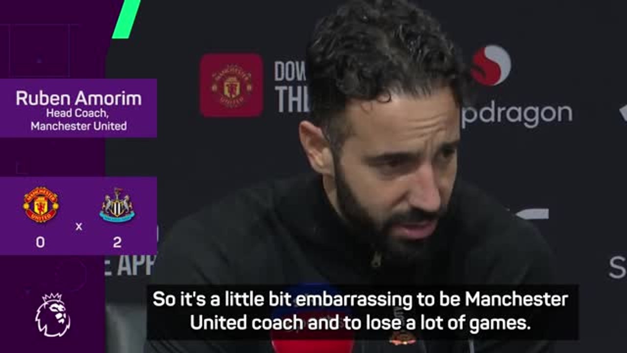 'It's embarrassing' - Amorim on Man United relegation battle