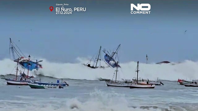 NO COMMENT: Enormes olas de hasta cuatro metros azotan la costa de Perú