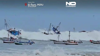 NO COMMENT: Enormes olas de hasta cuatro metros azotan la costa de Perú