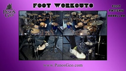 Drum Exercise | Foot Workouts (Part 446 - RRRRLLRR) | Panos Geo