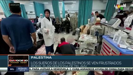 Víctimas del asedio israelí rezan por un 2025 libre de destrucción