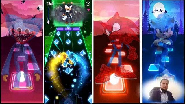 Poppy Playtime Sonic Exe FNF Spidey Sonic Sonic The Hedgehog. 🎶 Who Is Best？