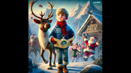Ben & Dash's heartwarming Adventure to North Pole #christmas magic #cartoon #animation #kids 🌈✨