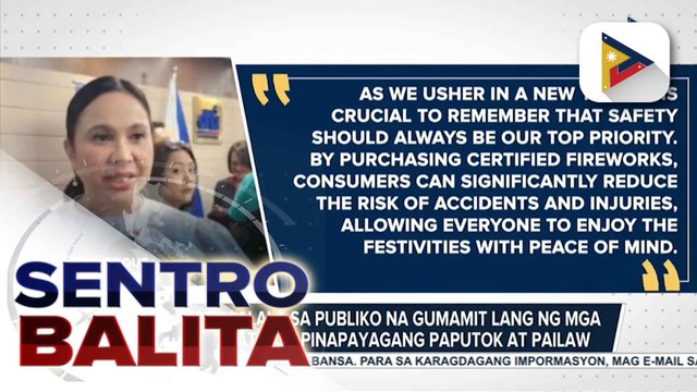DTI, nagpaalala sa publiko na gumamit lang ng mga pinapayagang paputok at pailaw