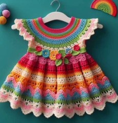 Crochet frock designs for baby girls