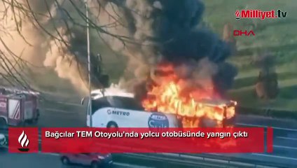 İstanbul'da yolcu otobüsünde yangın! Ekipler sevk edildi