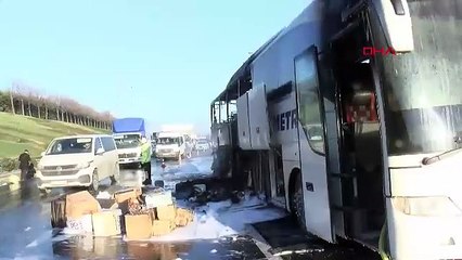 İstanbul- TEM Metris Bağlantı Yolu'nda yolcu otobüsü alev alev yandı -3 / Ek röportajlar