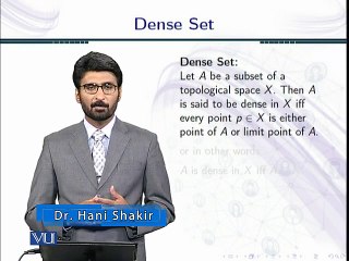 Lecture 30 Dense Set in Topology in Urdu