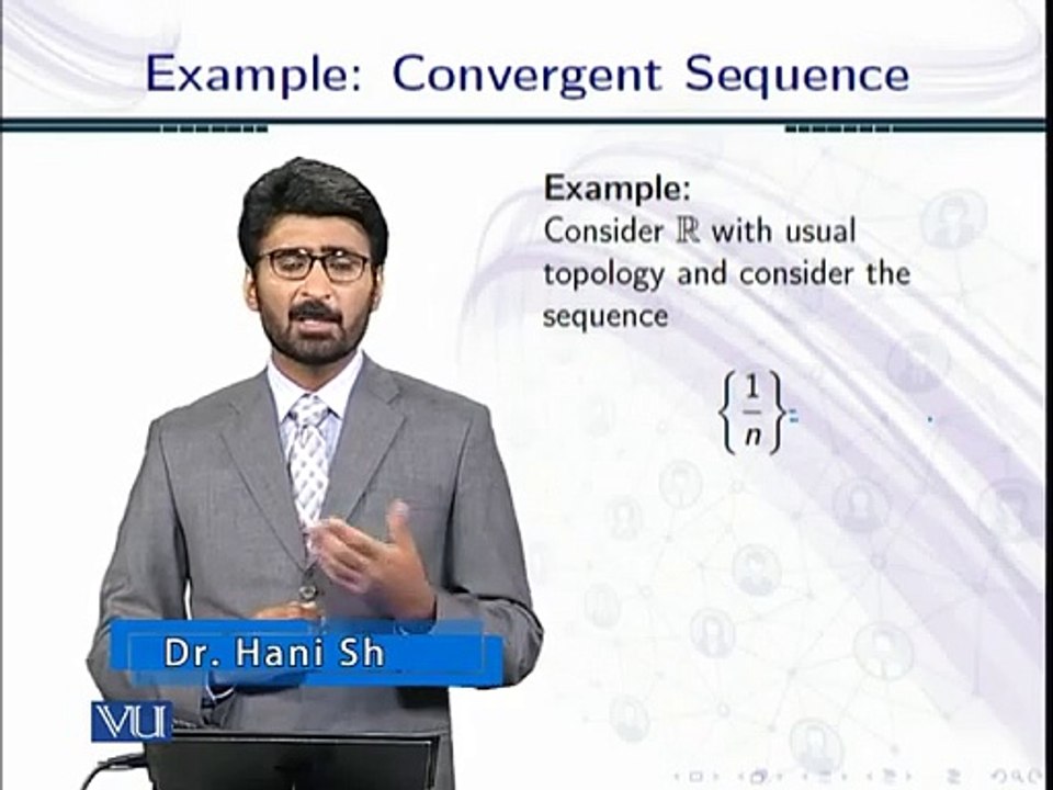 Lecture 32  	Convergent Sequence: Examples in Topology in Urdu