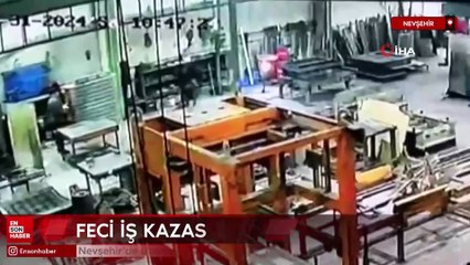 Nevşehir'de üzerine 1 tonluk kalıp işçinin üstüne düştü