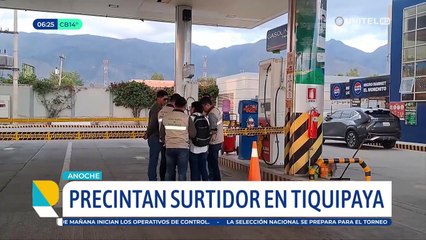 Precintan una estación de servicio en Tiquipaya por carguío ilegal de combustible