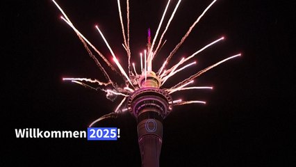 Neuseeland begrüßt 2025 mit Feuerwerk