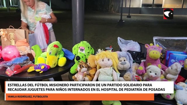 Estrellas del fútbol misionero participaron de un partido solidario para recaudar juguetes para niños internados en el Hospital de Pediatría Fernando Barreyro de Posadas